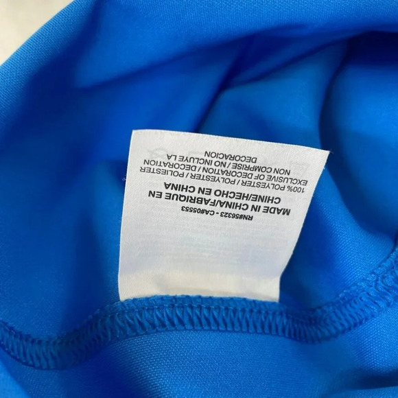 Nike Polo Shirt Men's L Blue Collared Short Sleeve Activewear Golfing Stretch - Picture 9 of 10